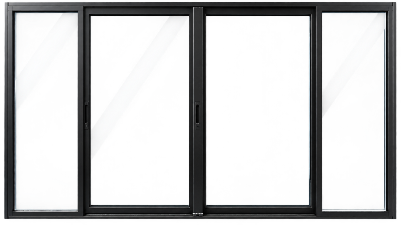 Premium dark frame window and door system