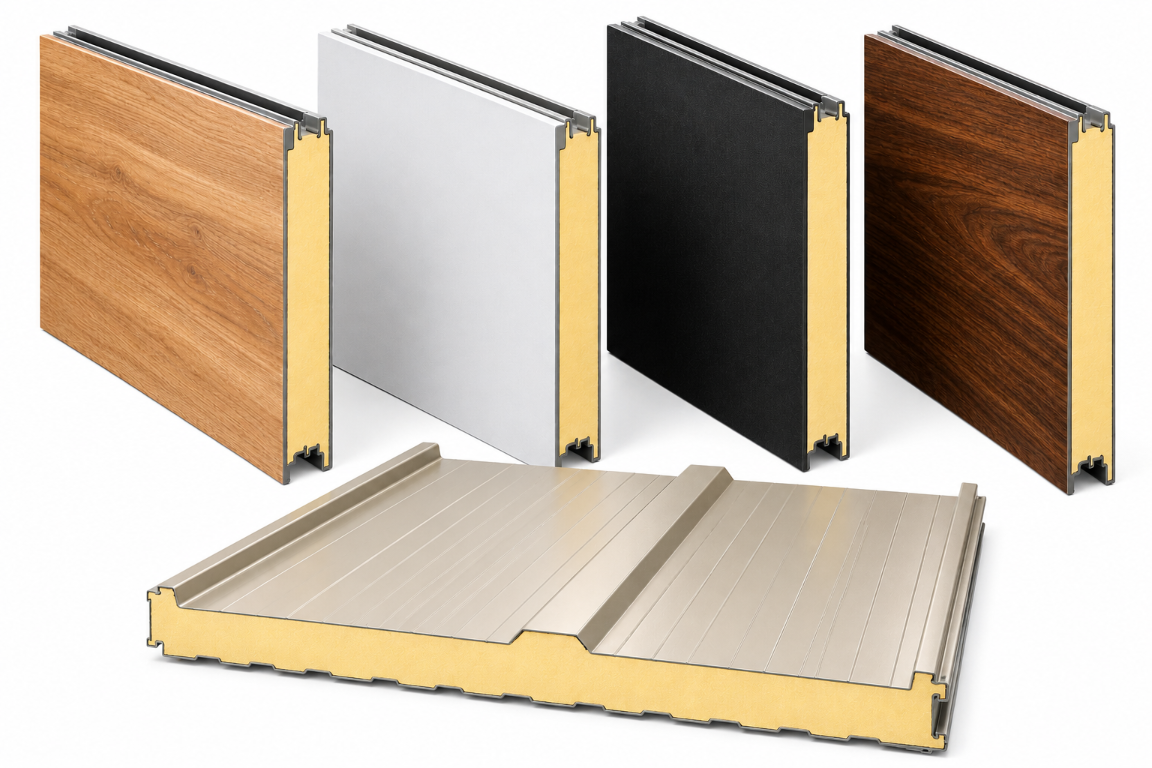 CENLUXE SIP building system panels in multiple finishes